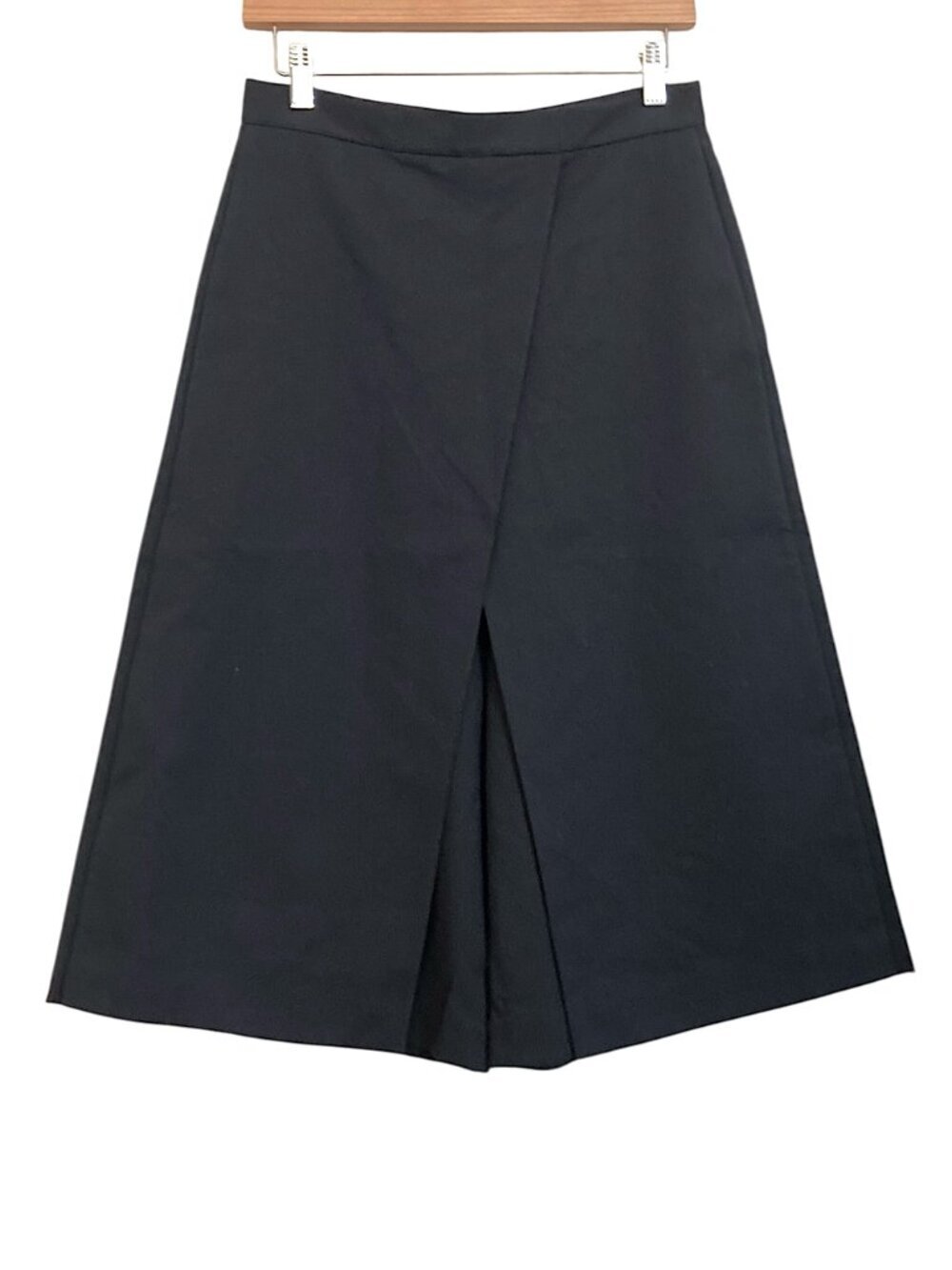 TIBI City Wrap Wide Leg Stretch Culotte Midi Pants Size 6 Black - Picture 10 of 15